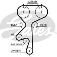 Timing Belt Gates T1566 for Holden Astra AH SPORTSBACKi Turbo 2.0 Petrol-T Z20LER