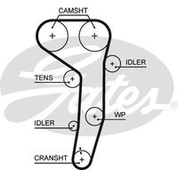 Timing Belt Gates T1604 for Dodge Caliber Hatchback CRD 2.0 Diesel ECD,ECE