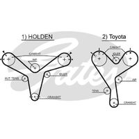 Timing Belt Gates T200 For Holden Apollo Lexus ES Toyota Camry