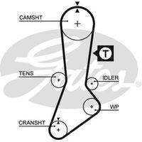 Timing Belt Gates T264 For FORD Econova Telstar  MAZDA E-Series