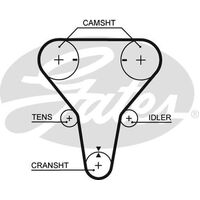 Timing Belt Gates T308 for Ford Laser KN Sedan 1.6 Petrol