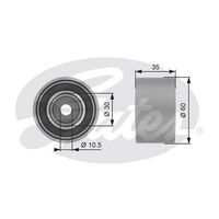 Timing Belt Pulley Gates T42194 for Subaru Impreza GD,GDB Sedan WRX STi AWD 2.0 Petrol EJ207