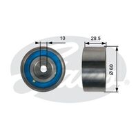 Timing Belt Idler Gates T42226 for Mitsubishi Triton ML,MN C/Chassis DiD (KA4T) 2.5 Diesel 4D56 HP,4D56