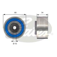 Timing Belt Idler Gates T42233 for Jaguar XJ X351 Sedand 3.0 Diesel AJV6D