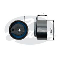 Timing Belt Tensioner Pulley Gates T43008 for Chrysler PT Cruiser Convertible 2.4 Petrol EDZ