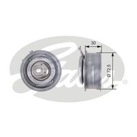 Timing Belt Tensioner Pulley Gates T43010 for Volkswagen Caddy 2KB, 2KJ, 2CB, 2CJ Wagon 1.6 Petrol BSE,BSF,BGU