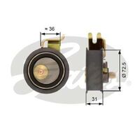 Timing Belt Tensioner Gates T43016 for Audi TT 8N3 Coupe T 1.8 Petrol-T AUM