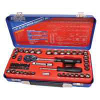 SP Tools Socket Set 888 1/4" & 3/8" Drive 12 Point Metric/SAE 55 Piece T820199