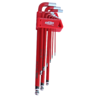 SP Tools Keys Set 9 PieceAE Ball Drive Hex (Red) T834512 