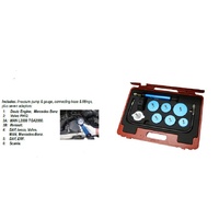 8 Piece HGV Cooling System Pressure Test Kit T&E Tools 12280