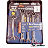 4Pc. Metric Reversible Gear Ratchet Wrench Set T&E Tools 13104R