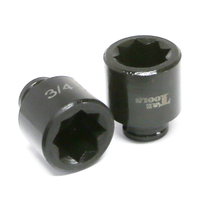 3/4" x 3/8" Drive Standard SAE Impact Socket (8 Point) T&E Tools 13124
