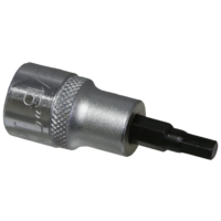 3/16" SAE In-Hex Sockets 3/8" Drive x 50mm Length T&E Tools 13906