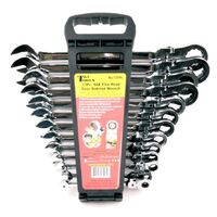 SAE Flex-Head Gear Ratchet Wrench Set 13Pc. 5/16" - 1" T&E Tools 13996