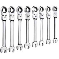 8 Piece SAE Flex-Head Gear Ratchet Wrench Set 5/16"- 3/4"  T&E Tools 13998