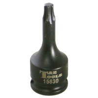 T30 3/8" Drive Torx-r Impact Sockets 52mm Length T&E Tools 15630