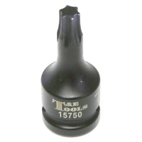 T50 1/2" Drive Torx-r Impact Sockets 60mm Length T&E Tools 15750