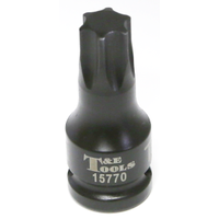 T70 1/2" Drive Torx-r Impact Sockets 60mm Length T&E Tools 15770