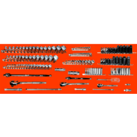 145 Piece SAE/Metric Socket Set T&E Tools 234135C