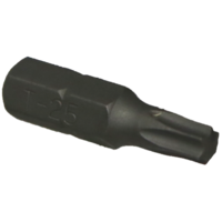 T25 Torx-r x 1/4"Hex Insert Bit 25mm Long T&E Tools 30425