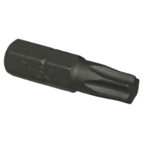 T30 Torx-r x 1/4"Hex Insert Bit 25mm Long T&E Tools 30430