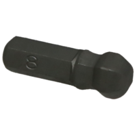 8mm x 1/4" Hex Ball-End In-Hex Insert Bit T&E Tools 30818