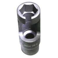20mm 6Pt. Open Side Sensor/ Injector Socket 80mm long T&E Tools 4033
