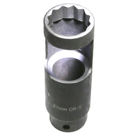 27mm 12 Point Open Side Sensor/ Injector Socket 80mm long T&E Tools 4038