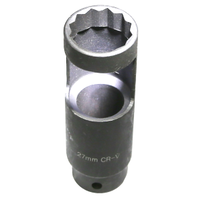 27mm 12Pt. Open Side Sensor/ Injector Socket 80mm long T&E Tools 4038