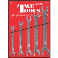 5Pc. SAE Flare Nut Wrench Set T&E Tools 5063