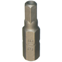 3/16" x 1/4" Hex Tamper In-Hex Insert Bit T&E Tools 50728