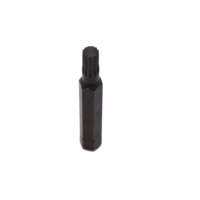 10mm Triple Square (Multi-Spline) Insert Bit 7/16" Hex T&E Tools 5098