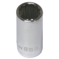 8mm x 1/4"Drive 12 Point Socket T&E Tools 52308