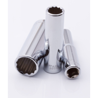 12mm x 1/4"Drive 6 Point Deep Socket T&E Tools 52412