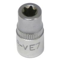 E7 1/4"Drive E-Series Female Torx Socket Standard Length T&E Tools 52607