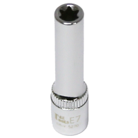 E7  x 1/4"Dr. Female Torx Socket  50mm Long T&E Tools 52707