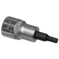 4mm Metric In-Hex Sockets 3/8" Drive x 50mm Length T&E Tools 53804