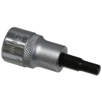 5mm Metric In-Hex Sockets 3/8" Drive x 50mm Length T&E Tools 53805