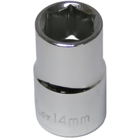 14mm x 1/2" Drive Standard Socket (6 Point) T&E Tools 54214