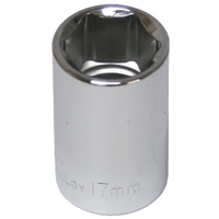 17mm x 1/2" Drive Standard Socket (6 Point) T&E Tools 54217