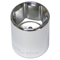30mm x 1/2" Drive Standard Socket (6 Point) T&E Tools 54230