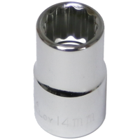 14mm x 1/2" Drive Standard Socket (12 Point) T&E Tools 54314