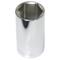 32mm x 1/2" Drive Deep Socket (6 Point) T&E Tools 54432