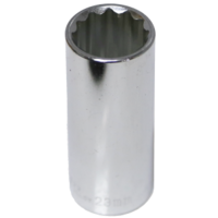 23mm x 1/2" Drive Deep Socket (12 Point) T&E Tools 54523