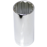 27mm x 1/2" Drive Deep Socket (12 Point) T&E Tools 54527