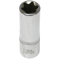 E22 x 1/2"Dr. Female Torx Socket 77mm long T&E Tools 54722