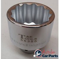 55mm x 12 Point 3/4" Drive Socket T&E Tools 55355