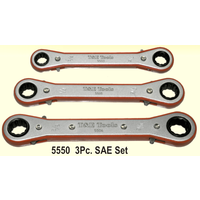 3 Piece SAE Ratchet Ring Set (12 Point) T&E Tools 5550
