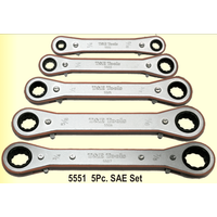 5 Piece SAE Ratchet Ring Set (12 Point) T&E Tools 5551