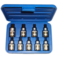 9 Piece 1/2" Drive Torx-r Driver Sockets T&E Tools 5802